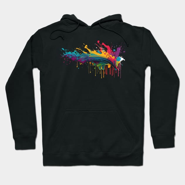 Colorful wild color splash. Hoodie by MariDein